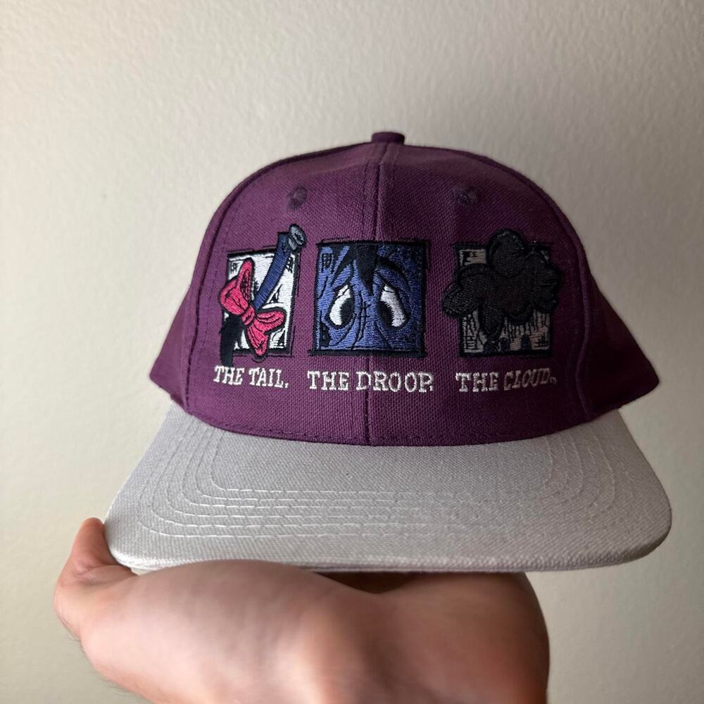 Burgundy & White Disney Store Eeyore Embroidered Graphic Snapback Cap